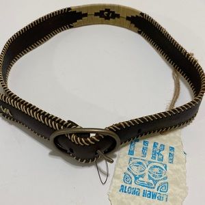 Womens RVCA 100% Leather Belt NWOT Small